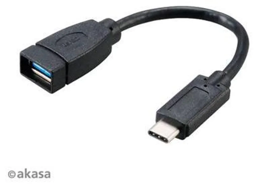 Akasa Adaptateur SuperSpeed USB 3.1 Type-A vers Type-C Noir 15cm AK-CBCA15