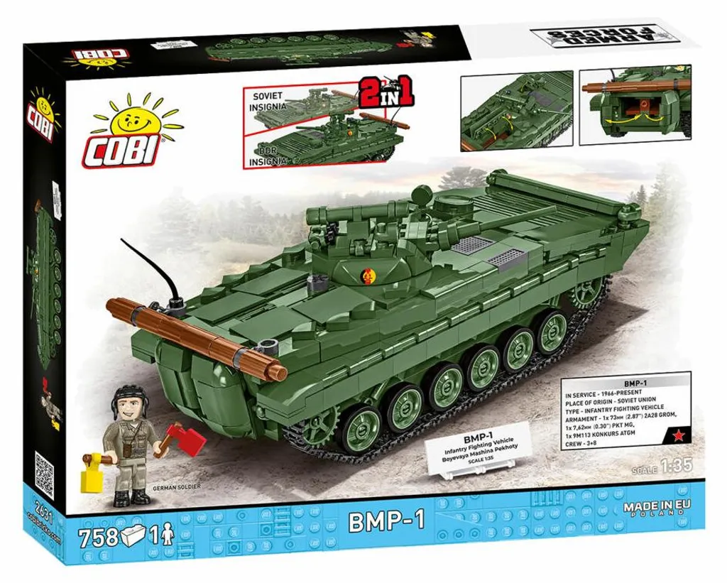 Cobi 2631 BWP-1 DDR/RUS Forces Armées Char Miniature Blocs de Construction