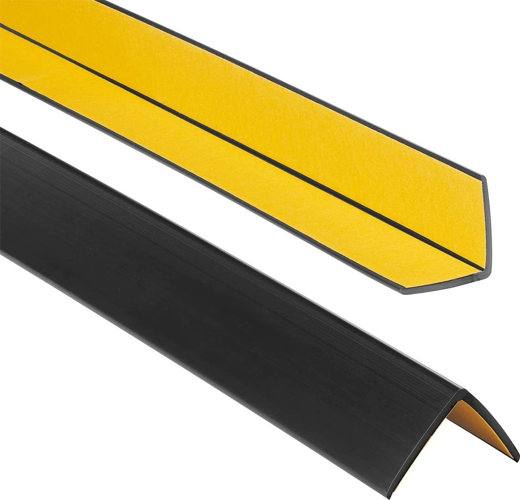 ProfiPVC Winkelprofil Selbstklebend Kunststoffwinkel aus PVC-Gummi, elastischer Kantenschutz, Eckschutzprofil, einfache Montage -30x30mm 2,00 m, S...