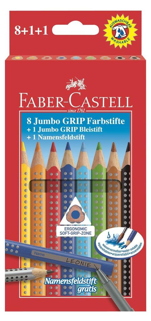 Faber-Castell Jumbo GRIP Promo-Etui 8+1+1 Produktbild 