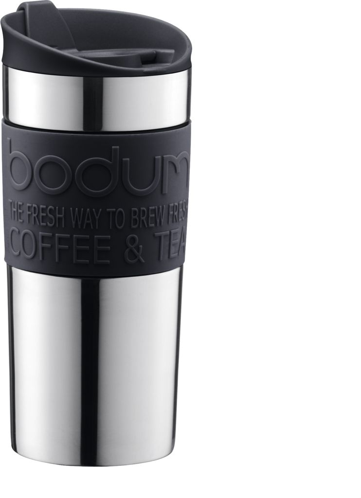 Bodum Kleine Vakuum-Edelstahl-Reise-Becher - 0,35 L / 12 Unzen Schwarz
