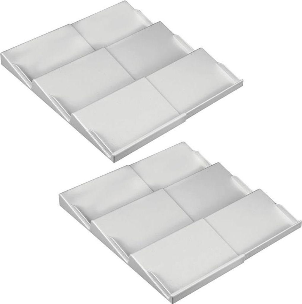 Schubladeneinsatz Medizinregal ausziehbar 3 Ebenen 2er Set mDesign grau