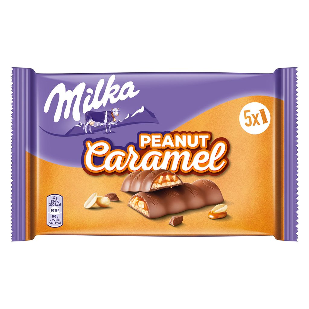 Milka Peanut Caramel Riegel 5x37g