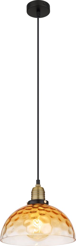 Globo Lighting|Hängeleuchte Metall schwarz matt, 1x E27