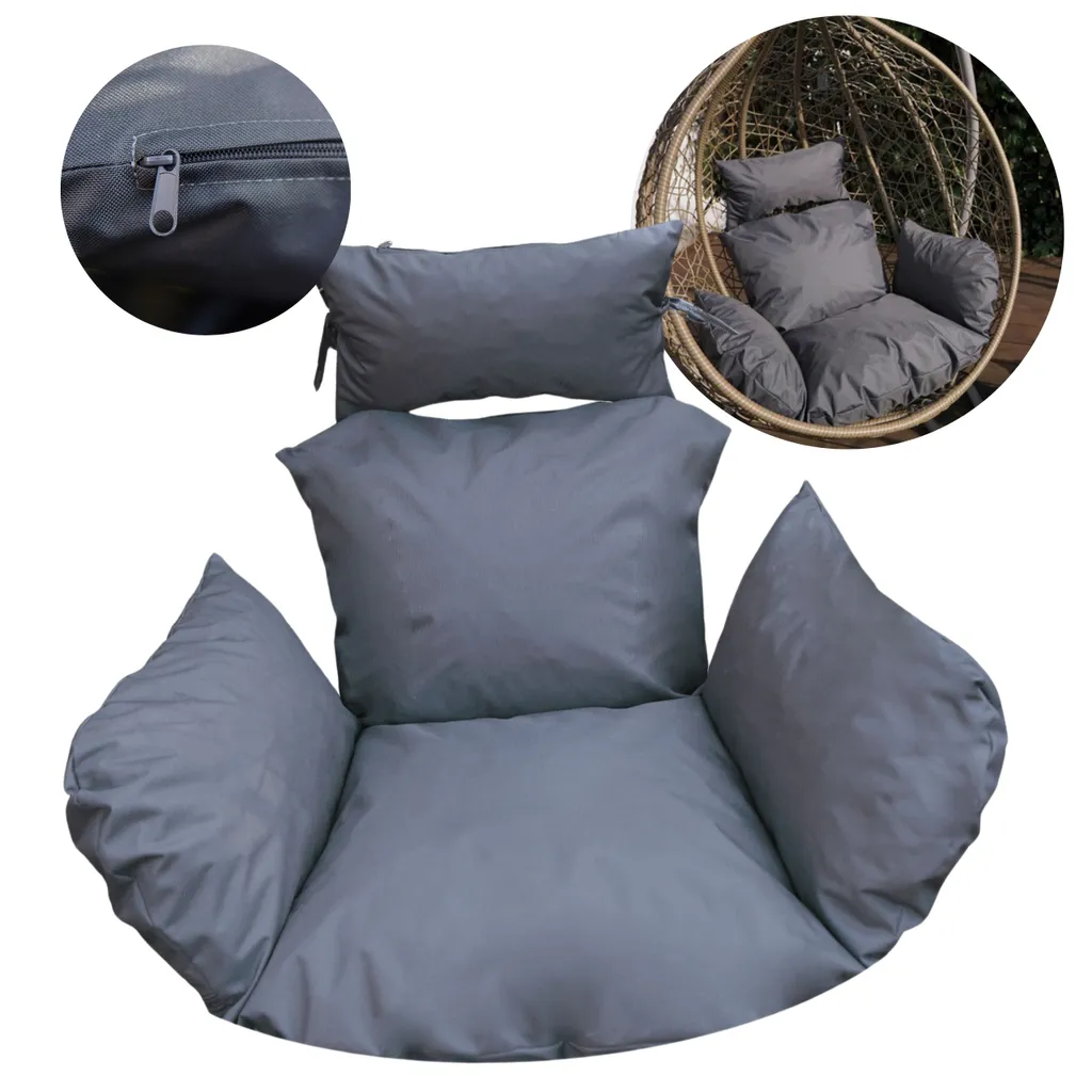 Coussin balancelle jardin gris foncé - Idéal pour Fauteuil Œuf Extérieur