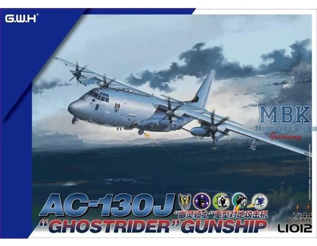 Maquette GWH-L1012 Great Wall Hobby AC-130J Ghostrider 1/144 Avion