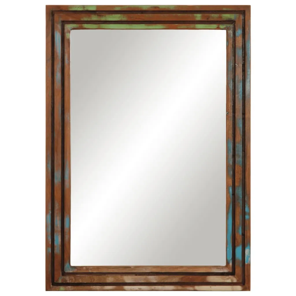 Specchio Bagno 50x70 cm Legno Massello Acacia - Specchio Parete Rustico