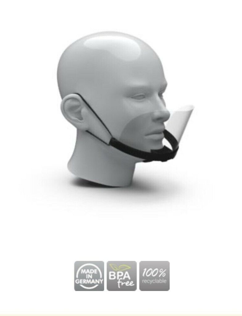 2X Face shield Gesichtsschild Plastikmaske Schutzvisier Visier Gesichtsvisier 