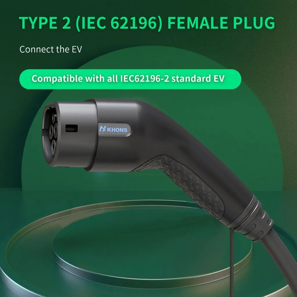 Câble EV Type 2 22kW triphasé avec design étanche haute sécurité