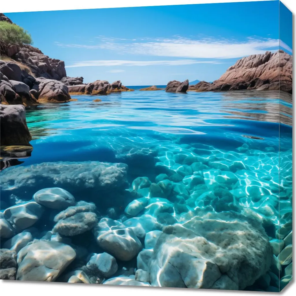Quadro Mare 60x60 cm - Paesaggio Acqua Cristallina Arredamento