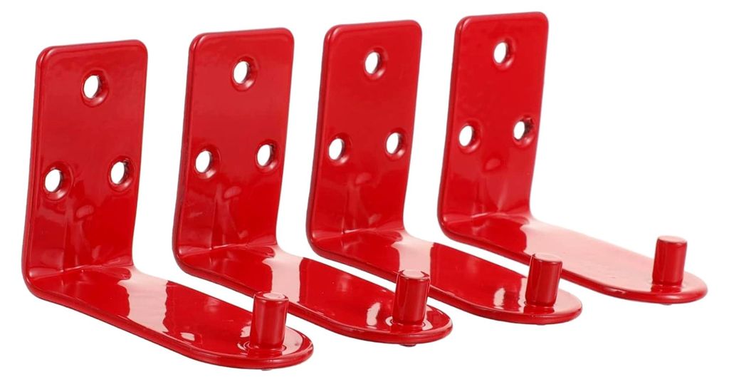 Wandhalterung für Feuerlöscher aus Metall, belastbarer Feuerlöscherhaken für Ventilschlitz-Modelle, wandmontierbar, 4 Stück für sichere Befes...