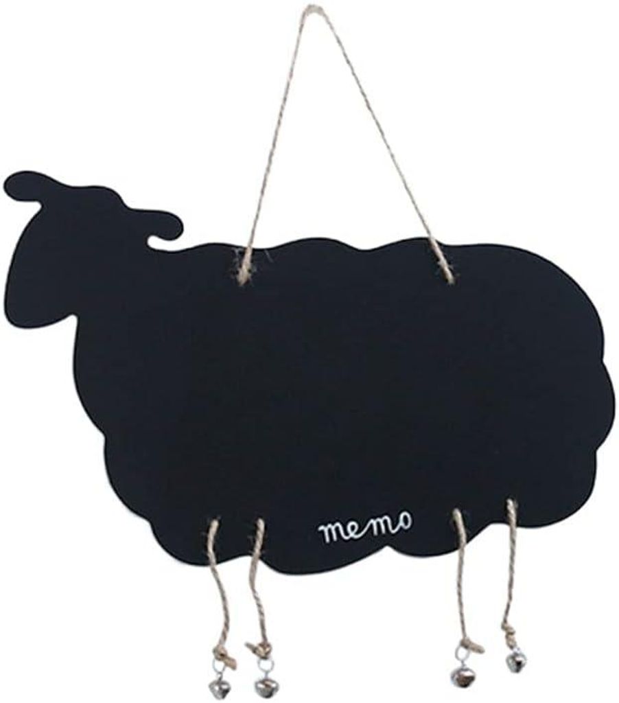 Houten wanddecoratie in de vorm van een schaap, met aan Productafbeelding 