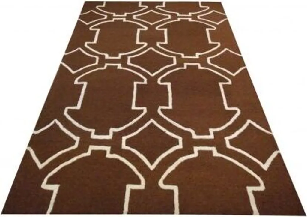 Tapis Gemo 153x244 cm chocolat et ivoire - Texture douce et durable