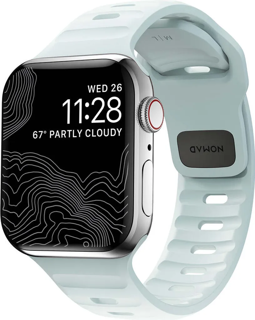Bracelet Apple Watch Nomad Sport Band flexible et imperméable en bleu