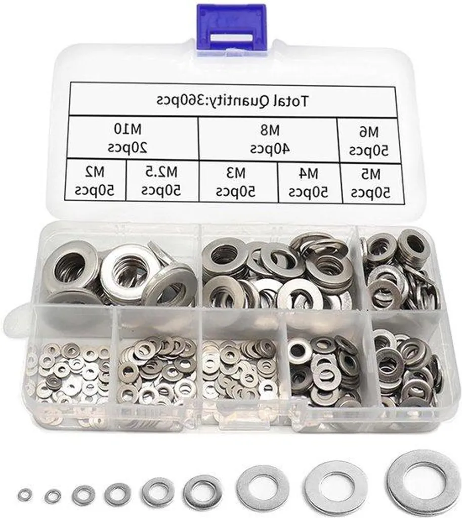Rondelles de sécurité M6, lot de 9 pour stopper le desserrage de vis