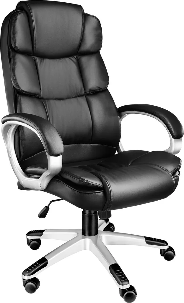 Fauteuil de direction JONAS noir avec assise ergonomique et dossier haut