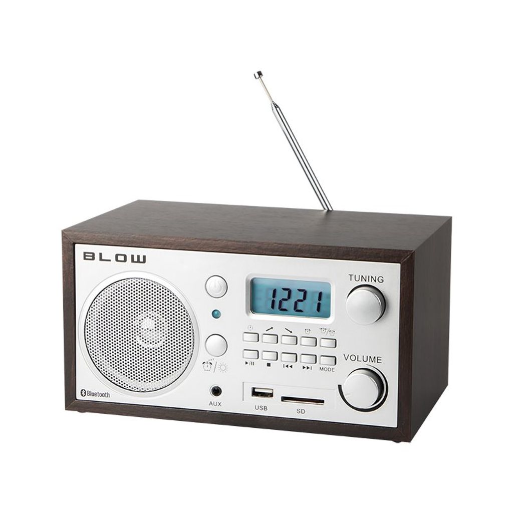 BLOW Bluetooth Radio AM/FM USB SD AUX, brun, modèle RA2, Image du produit 