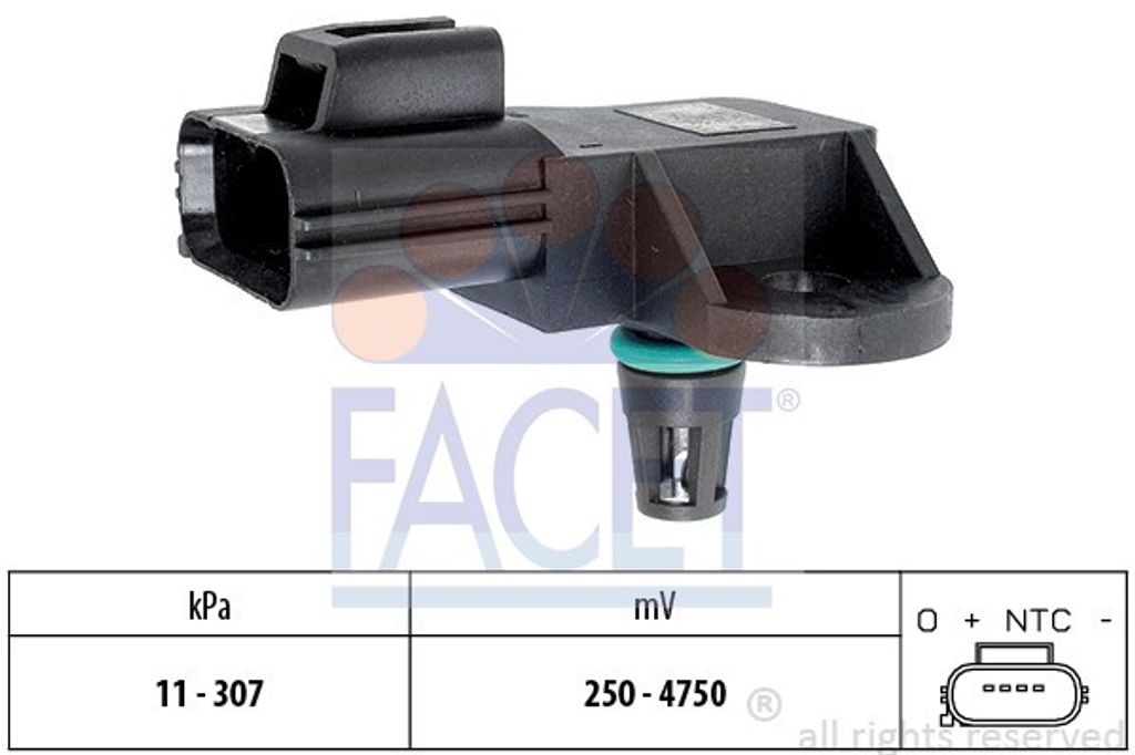 FACET Luftdrucksensor Höhenanpassung 10.3205 für FORD Transit Mk6 Kasten (V347, V348, FA)