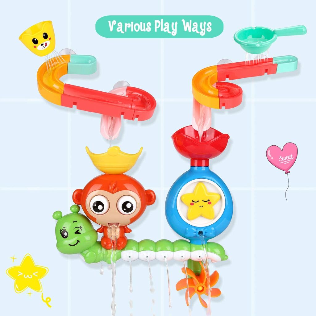 Kinder Wasser Dusche Badewannenspielzeug mit 3 BBLIKE Badespielzeug für Babys 