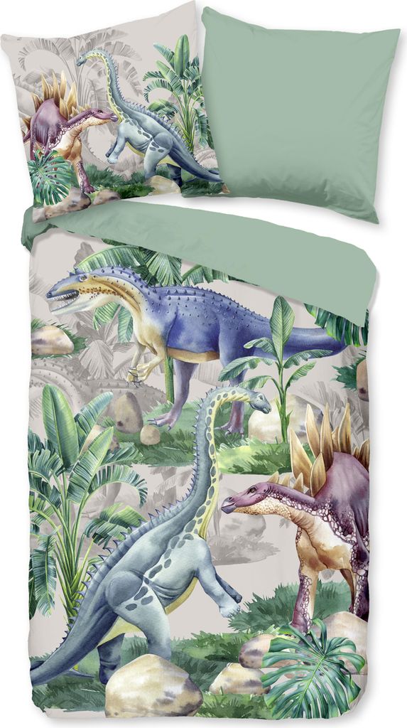 Duvet cover Good Morning 135x200 + 1* 80x80 cm - dinosaurs Produktbild 