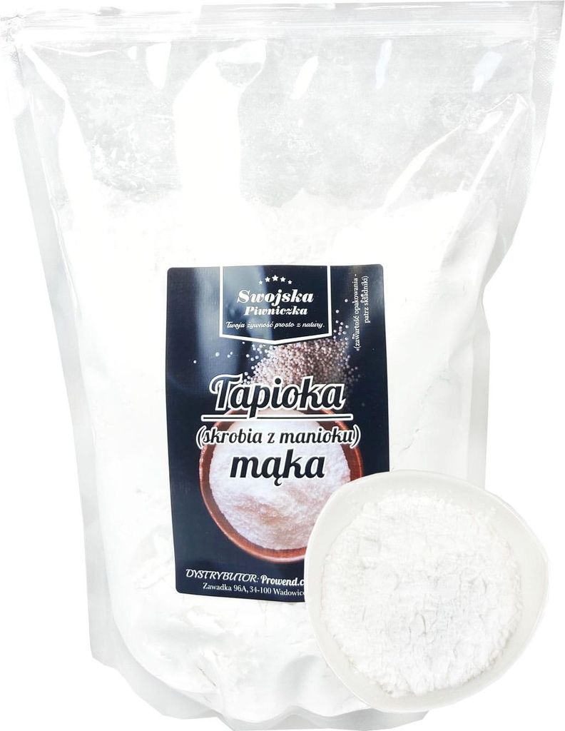 Mąka tapiokowa 1 kg – skrobia z manioku do sosów, deserów i wypieków Swojska Piwniczka