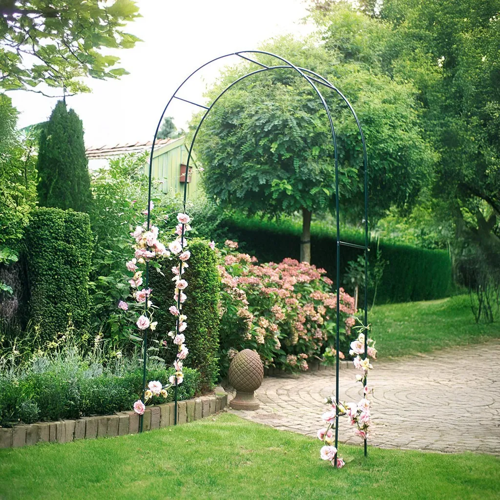 Support Plantes Grimpantes Kinzo en Acier - Arche Décorative de 240cm