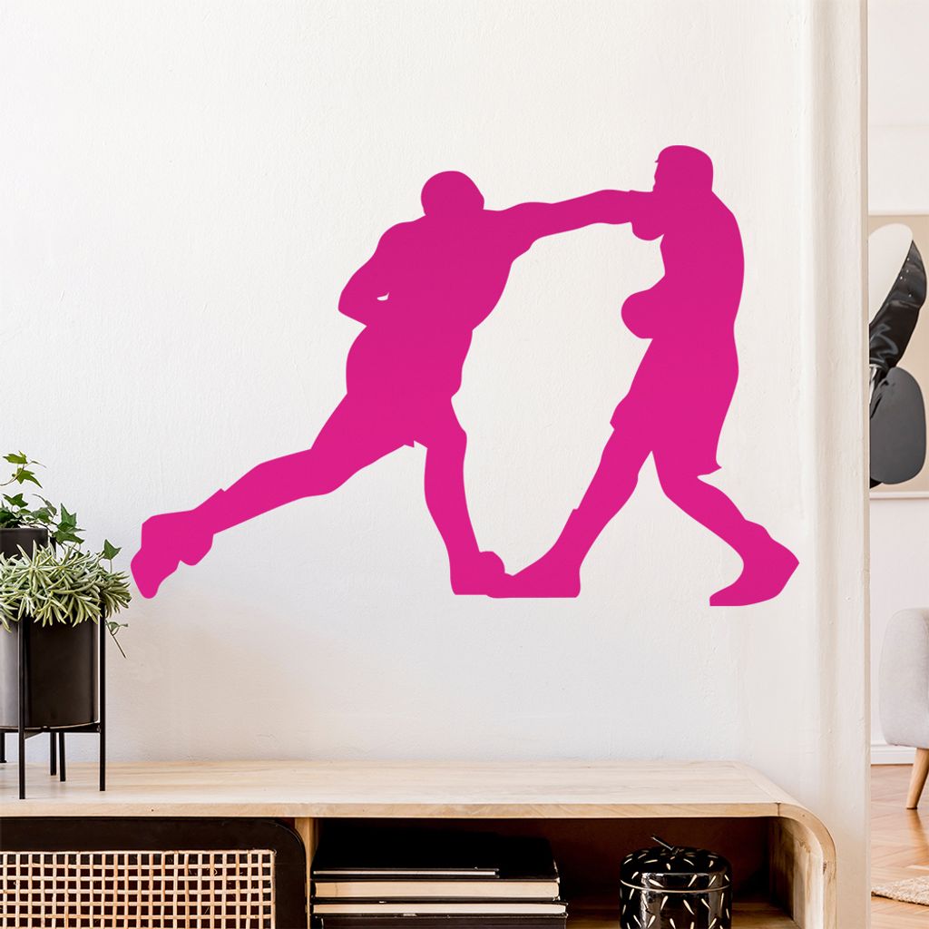 Boxen Knockout Figur Boxer Wandtattoo Wandaufkleber Wall Sticker - Dekoration, Küche, Wohnzimmer, Schlafzimmer, Badezimmer