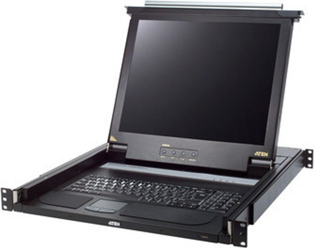 ATEN CL1000N FR Single Rail 19"-LCD-Konsole, 19" 1HE, FR-Layout (PS/2-USB, VGA)