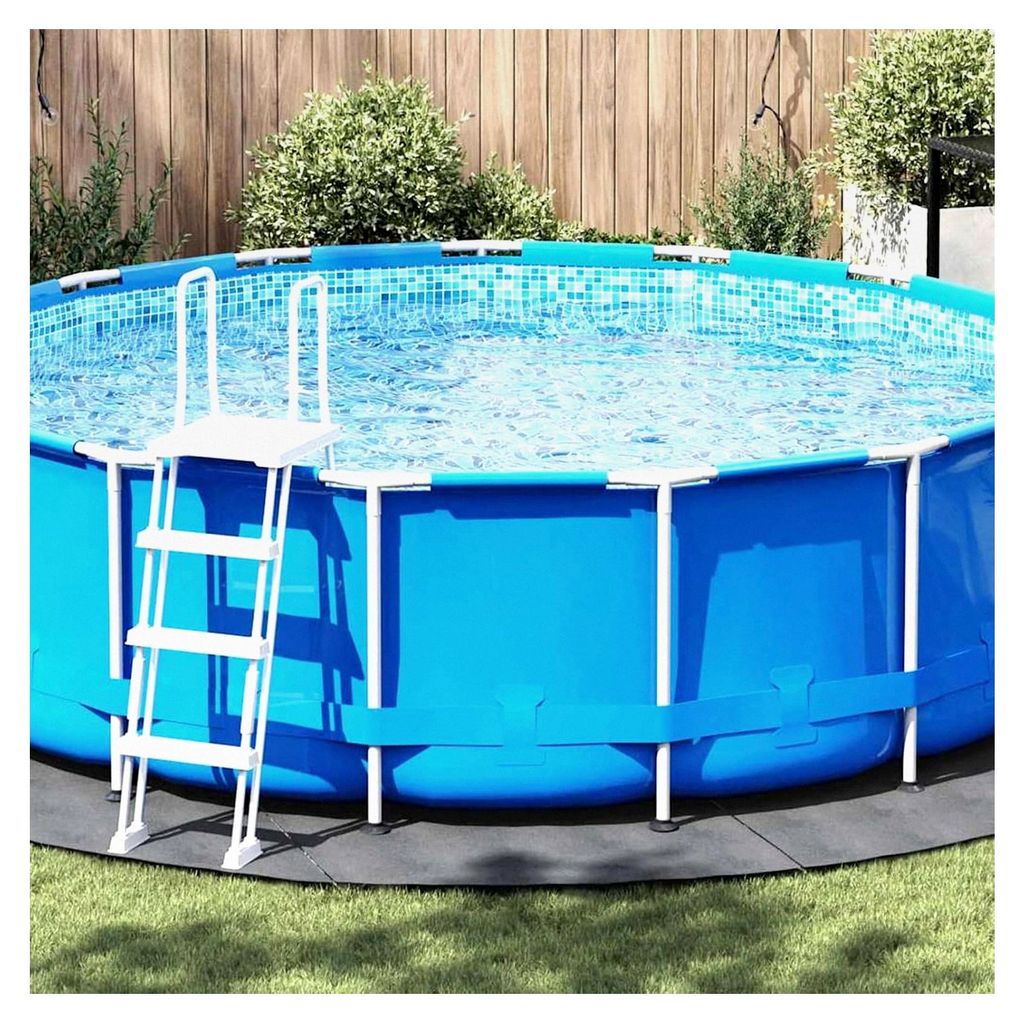 Bodenplane für Schwimmbecken - Rund, Hellgrau, 428cm, für Pool-Schutz und Unterhaltung
