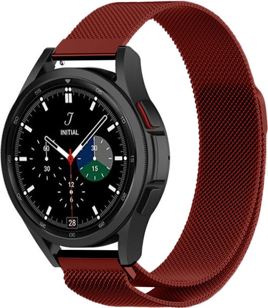 Strap-it Milanese Armband - Kompatibel mit Samsung Galaxy Watch 4 Classic Armband 42mm Edelstahl Armband mit Magnetverschluss - Ersatzarmband - Hoc...