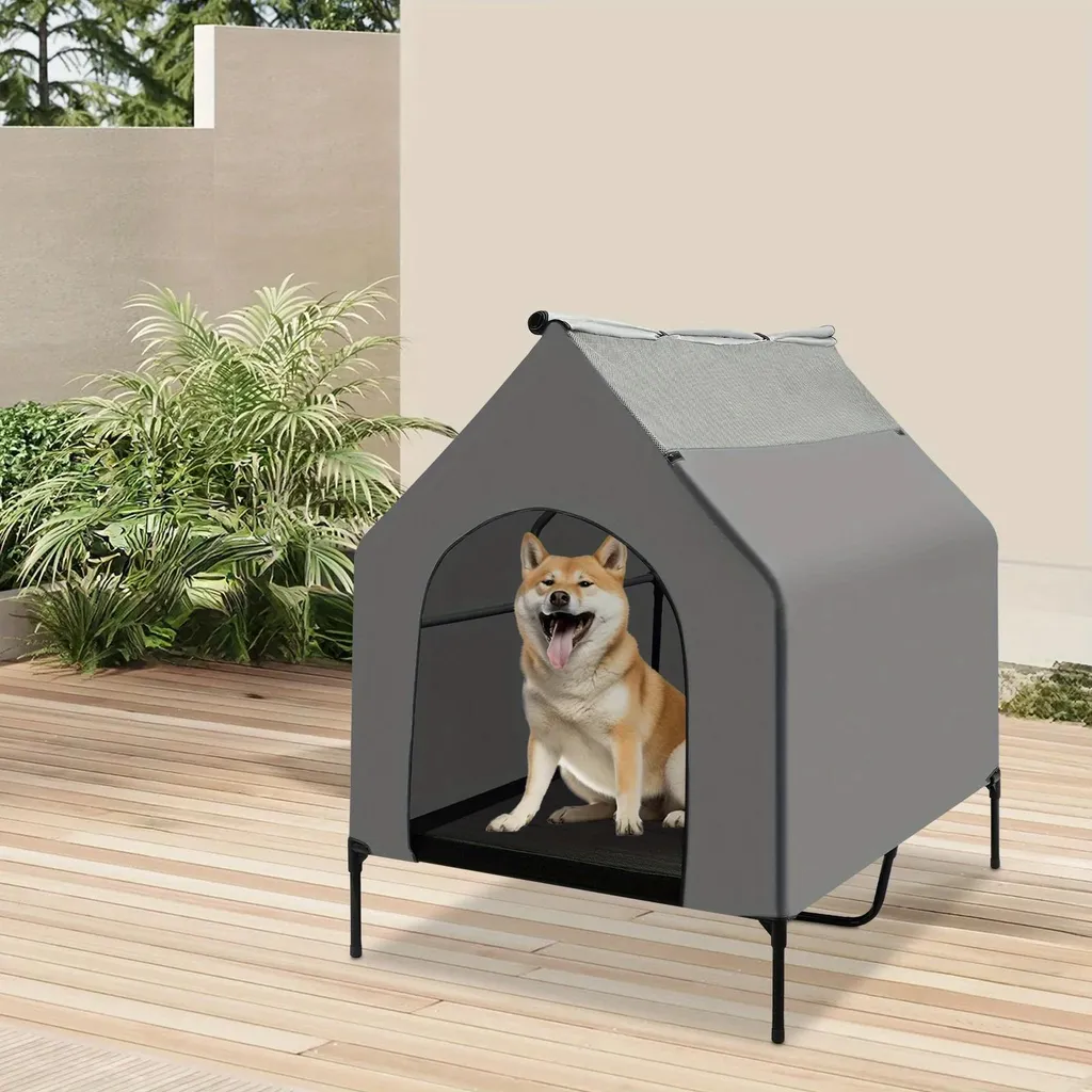 Niche d'extérieur pour chien : Fini l'humidité avec ce lit surélevé 30kg