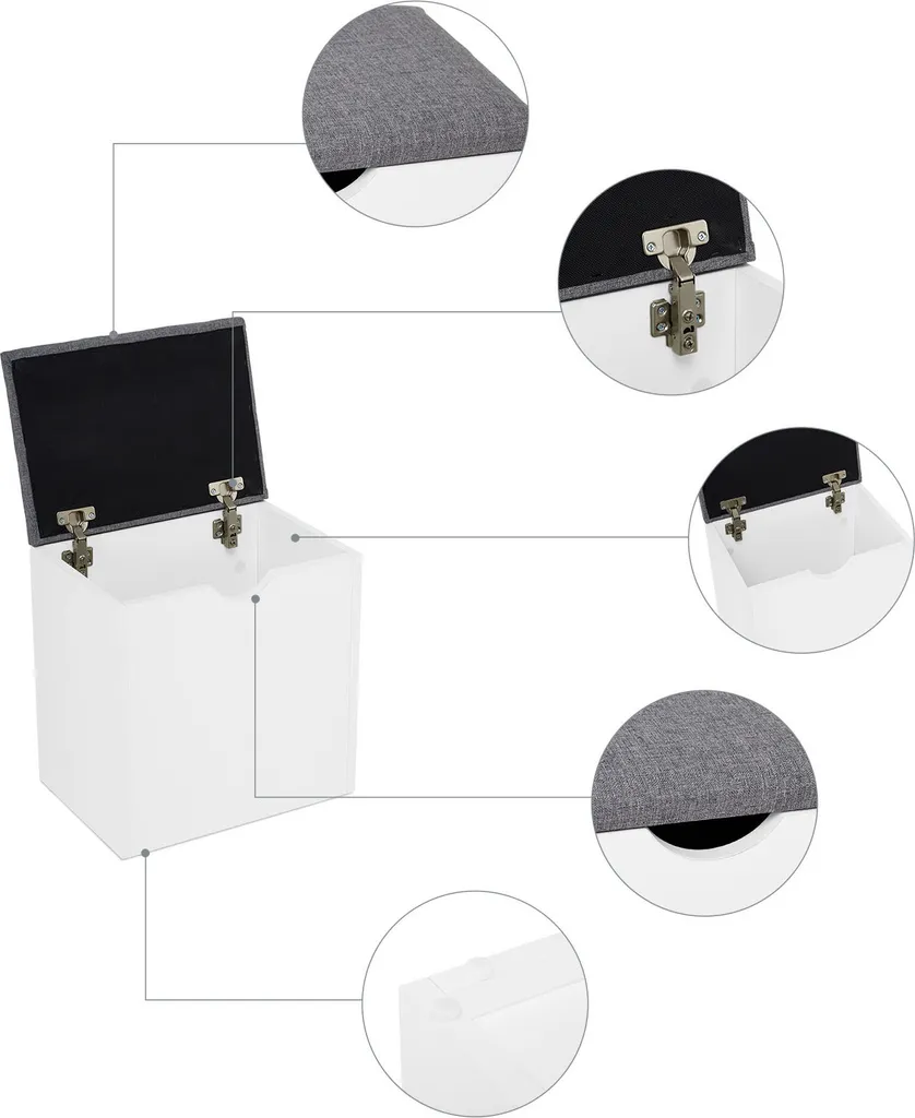 Mondeer Ensemble Table à Manger avec 4 Tabourets de Rangement Pratiques - 5
