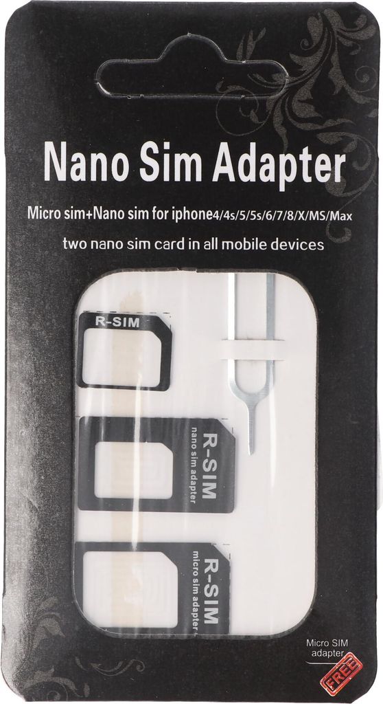 SIM-Kartenadapter 4in1, Adapter Micro-SIM auf SIM, Nano-SIM Produktbild 