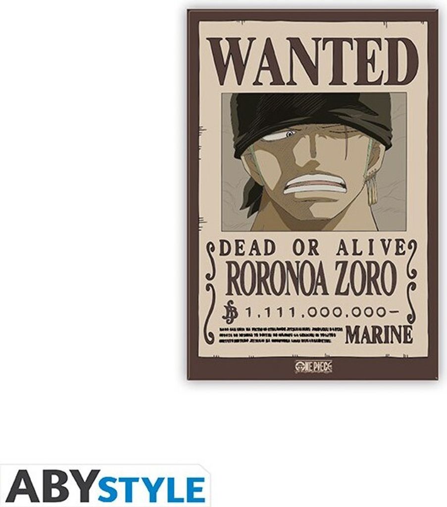 One Piece - Wanted Zoro - Magnet