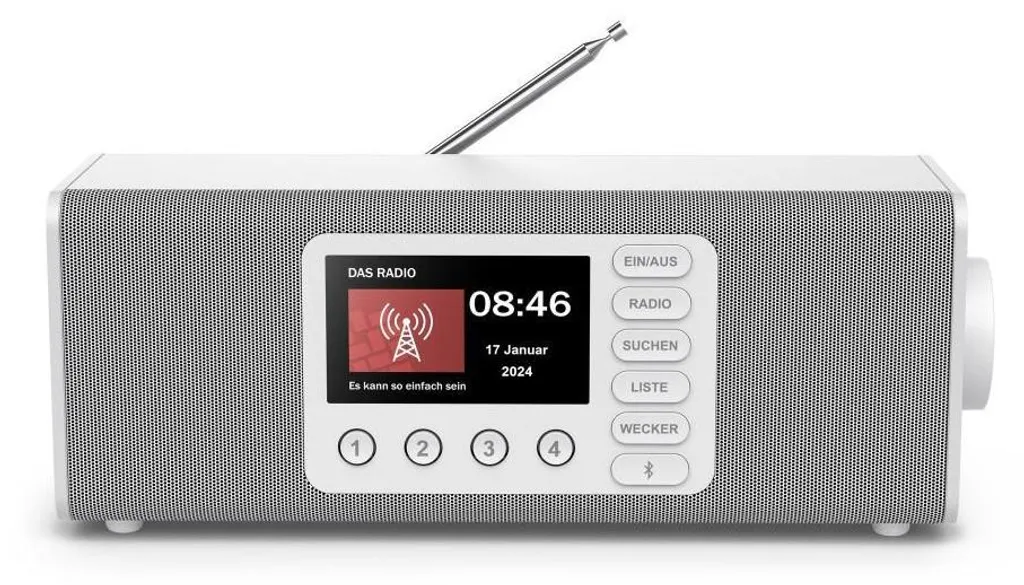 Radio de cuisine Bluetooth HAMA DR2002 blanc, son stéréo et DAB+