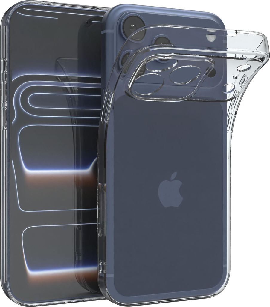 EAZY CASE Handyhülle Silikon Apple iPhone 17 Pro Max Slimcover Clear Clear hoher Rand für Bildschirm & Kamera, Flexibles Silikon, extra dünn und...