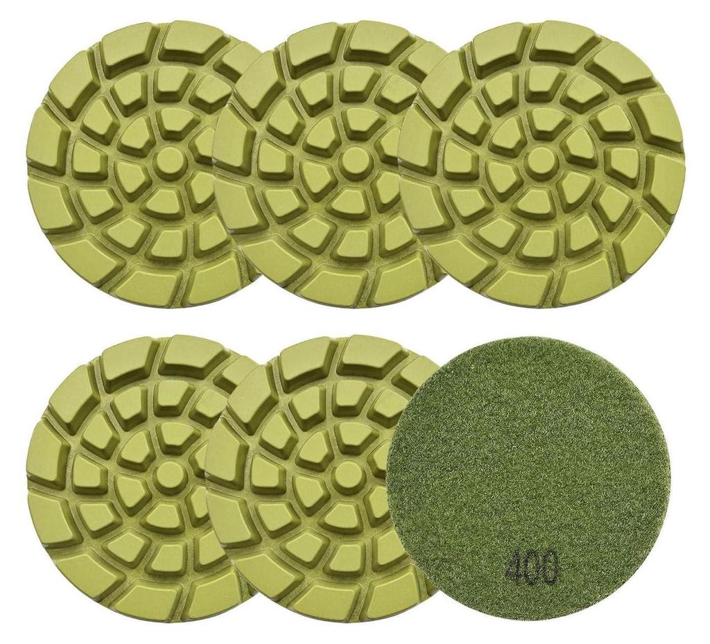 Beton Polierpads 6 Stück 4 Zoll Körnung #400 Harzbindung Produktbild 