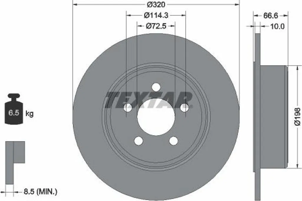 Disque de frein pour remplacement mécanique de la pièce OE 300 C