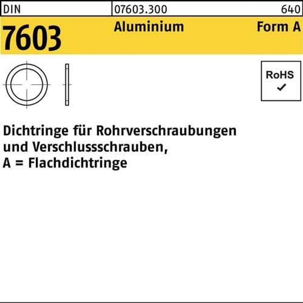 Reyher Dichtringe DIN 7603 Alu A 27 x 32 x 2 Al (100 Stück)