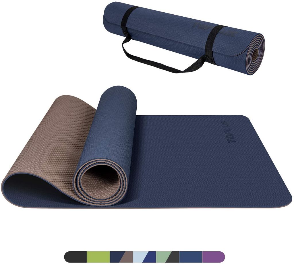 Yogamatte Rutschfest Gymnastikmatte Fitnessmatte mit Tragegurt 183*61cm 3 Farben 