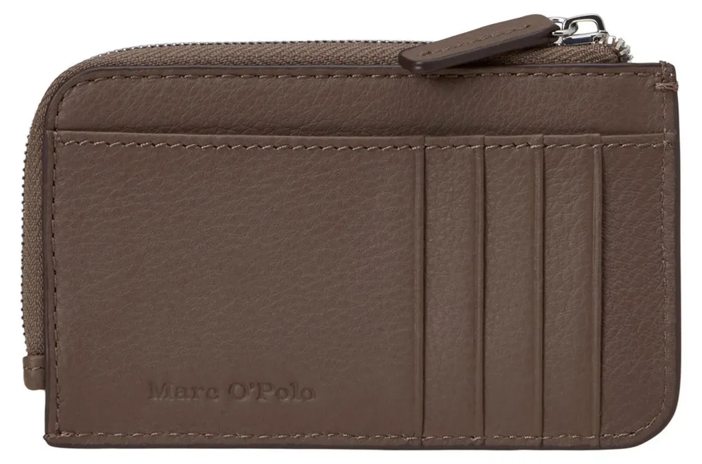 Porte-monnaie en cuir de vachette véritable souple et zippé