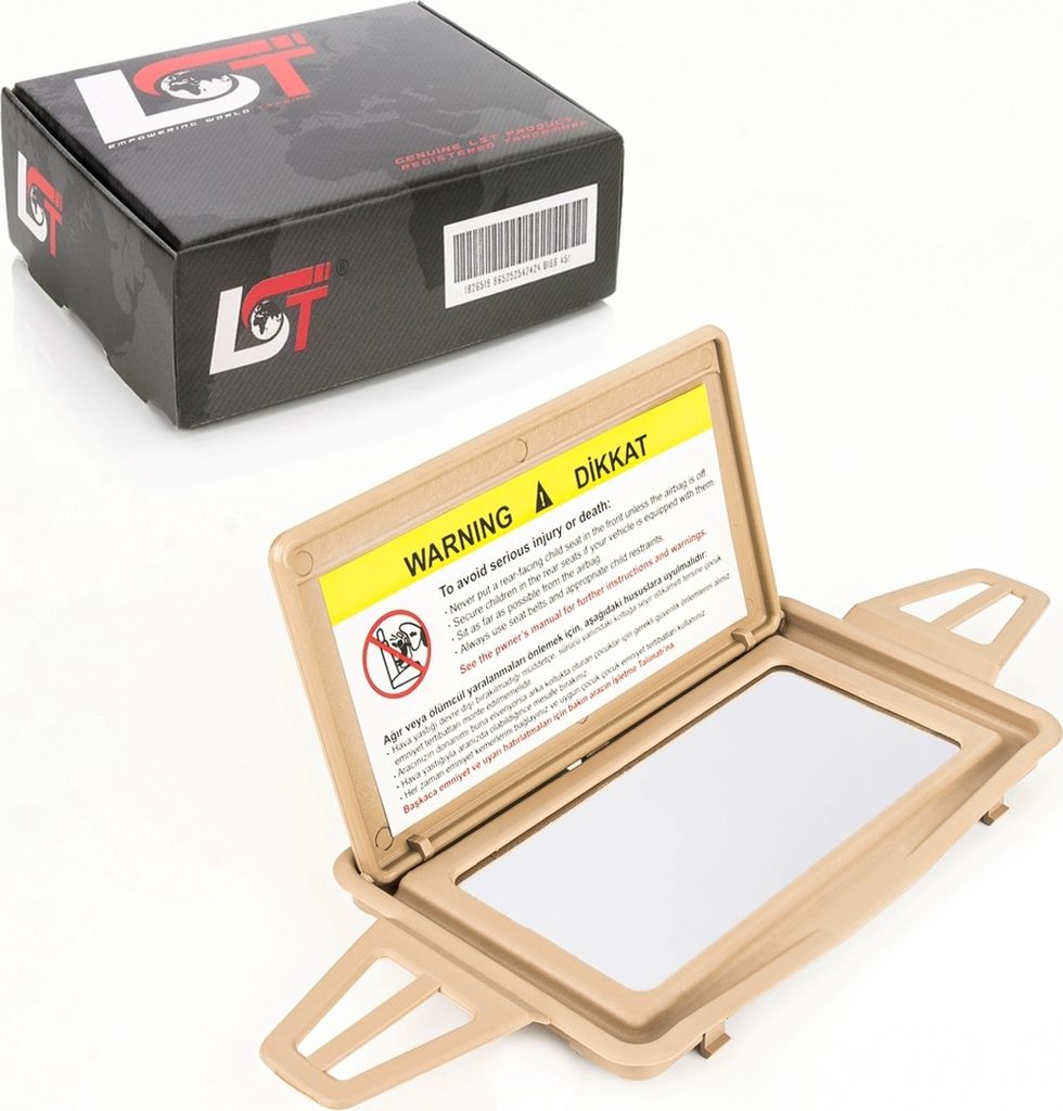 Sonnenblende mit Spiegel Rahmen beige für MERCEDES E-KLASSE 210 211 CLS C219