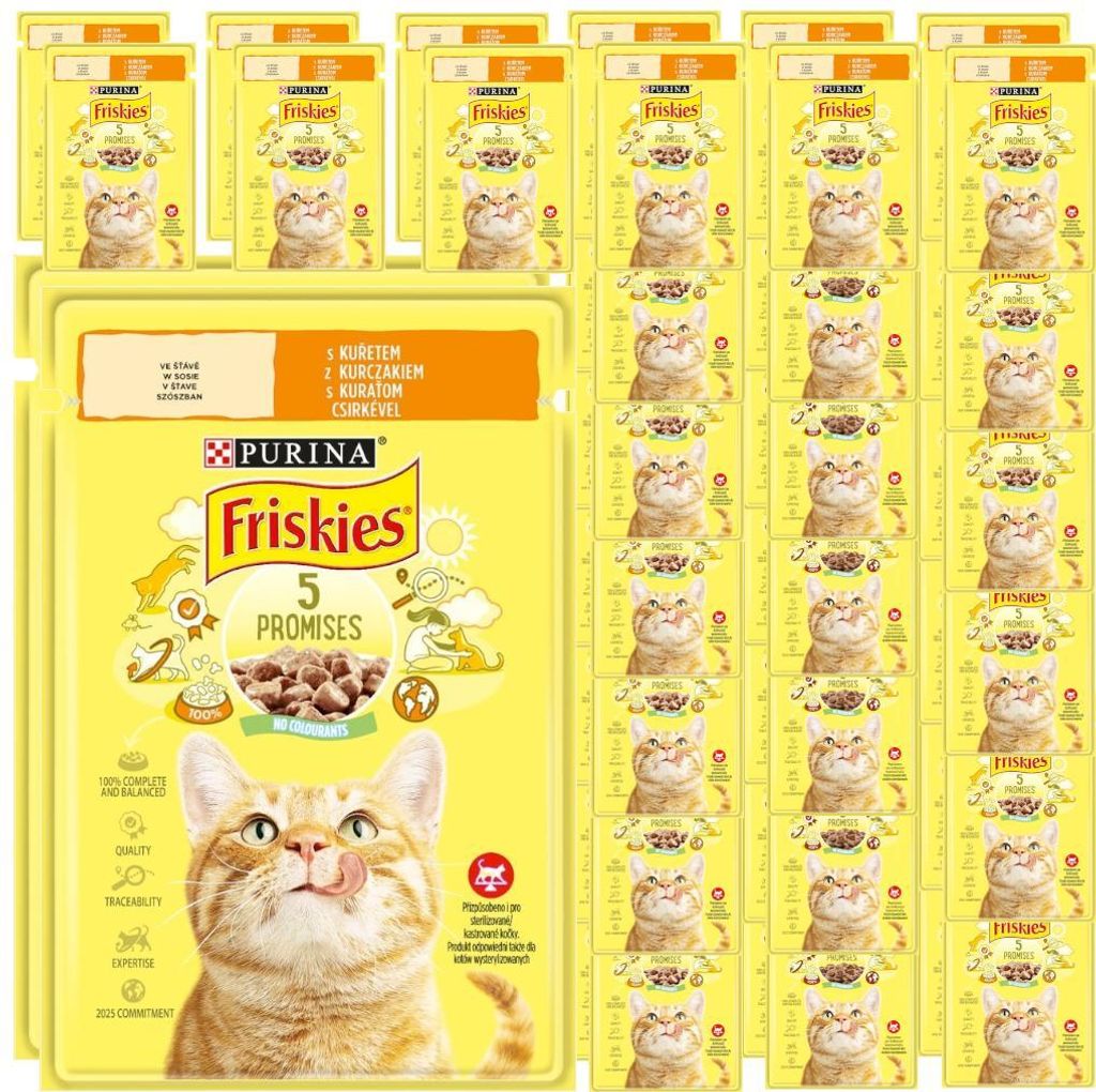 Purina Friskies Huhn 48x85g Nassfutter für Katzen in Sauce Produktbild 