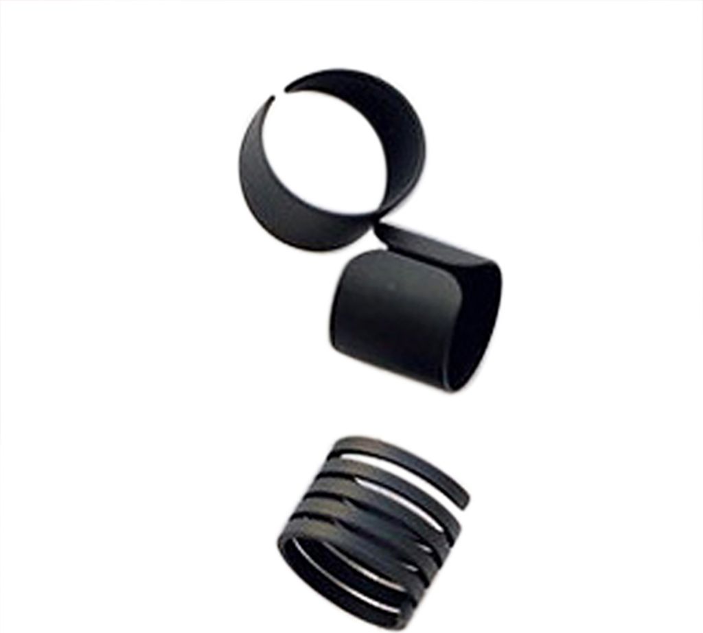 3-teiliges, modisches, schwarzes Stapel- und schlichtes Midi-Ring-Schmuckset über dem Knuckle-Band für den täglichen Gebrauch