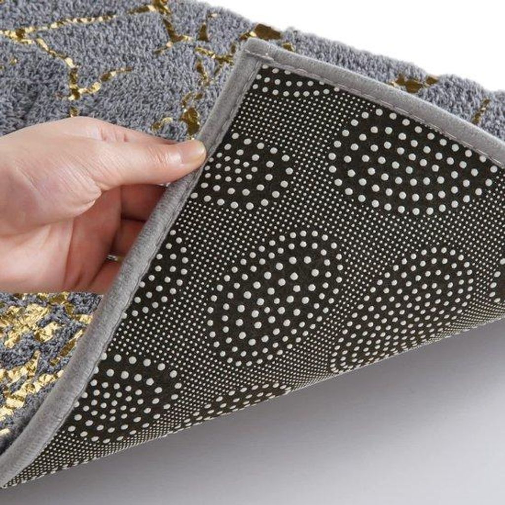 Antislip-badmat aus weichem Microfaser - Grau - Absorbierend - 50 x 80 cm