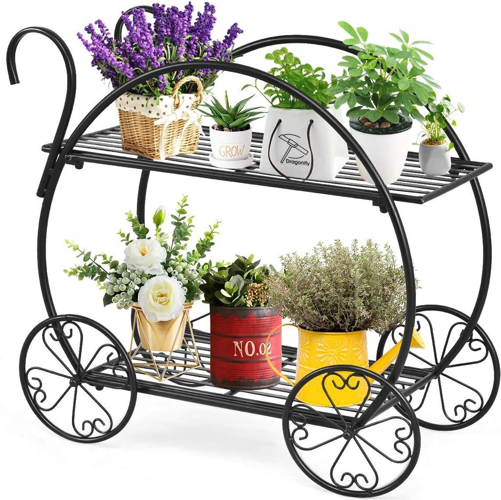 GOPLUS Blumenregal aus Metall, Pflanzenständer mit 2 Produktbild 