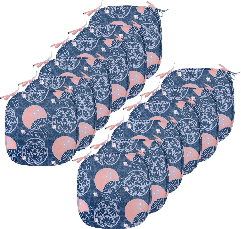 ABAKUHAUS Cuscini Sedie 40x40 Blu Navy - Set 12 Imbottiture Impermeabili