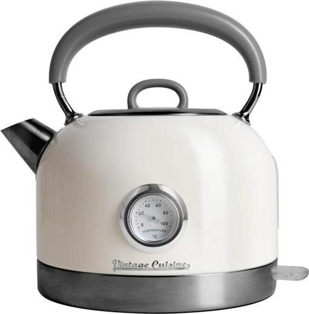 Wasserkocher mit Thermometer 1,7 L Vintage Cuisine Creme Produktbild 