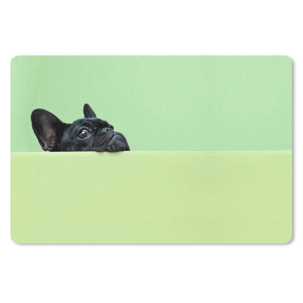 MuchoWow® Mauspad Mousepad Französische Bulldogge - Grün - Produktbild 