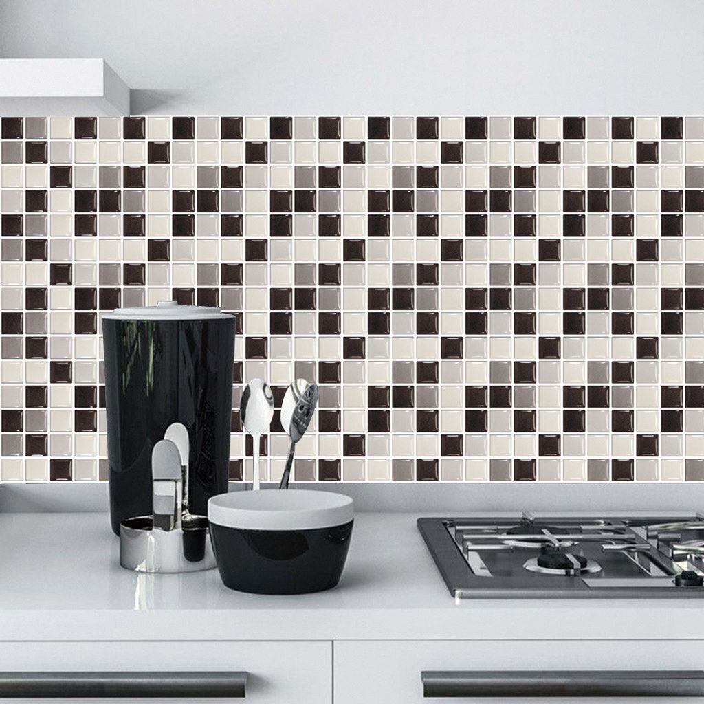 PVC Fliesenaufkleber Wandaufkleber Fliesenfolie Küche Bad Wand Wasserdicht Dekor 
